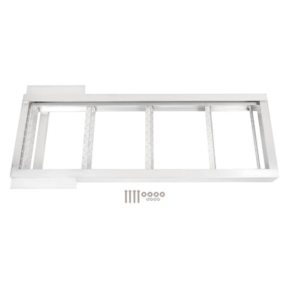 Solidspare 4 Step Pontoon Under Deck Boat Ladder Aluminum Under-Boat Mount , Silvery