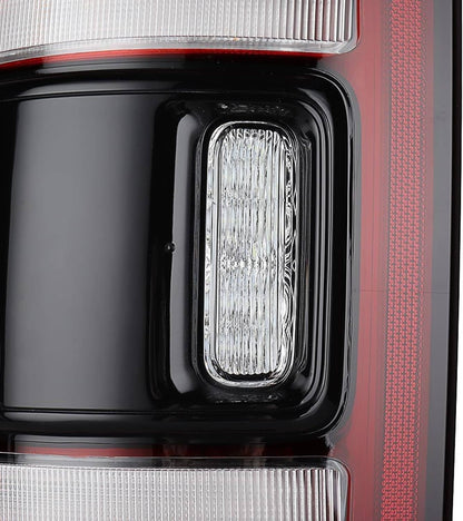 Solidspare 2Pcs LED Tail Lights w/Blind Spot For 2019-2024 Dodge RAM 2500 3500 Black Bezel