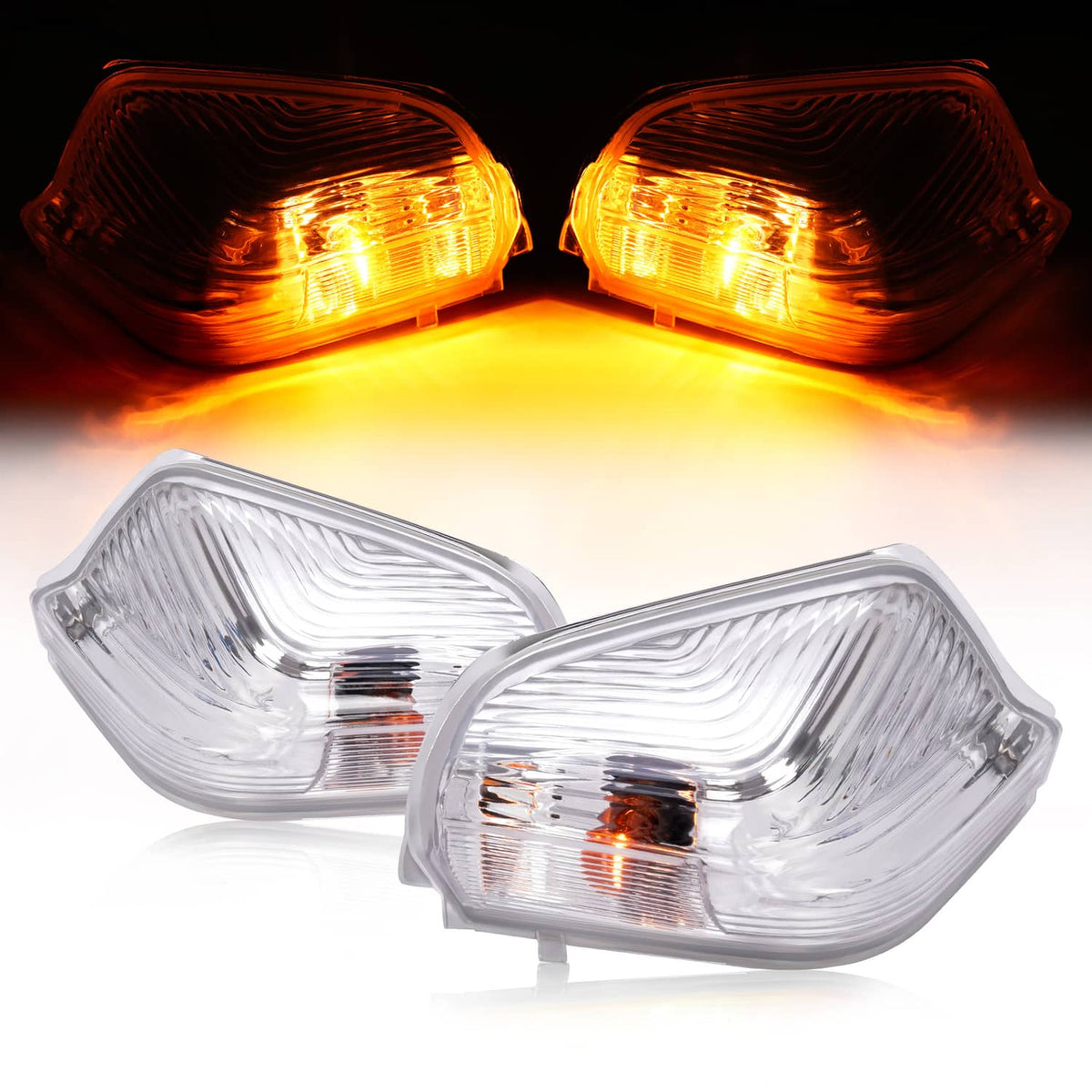 Solid Spare Pair Side Mirror Indicator Light w/Bulb For Mercedes Benz Sprinter W906 2006-21
