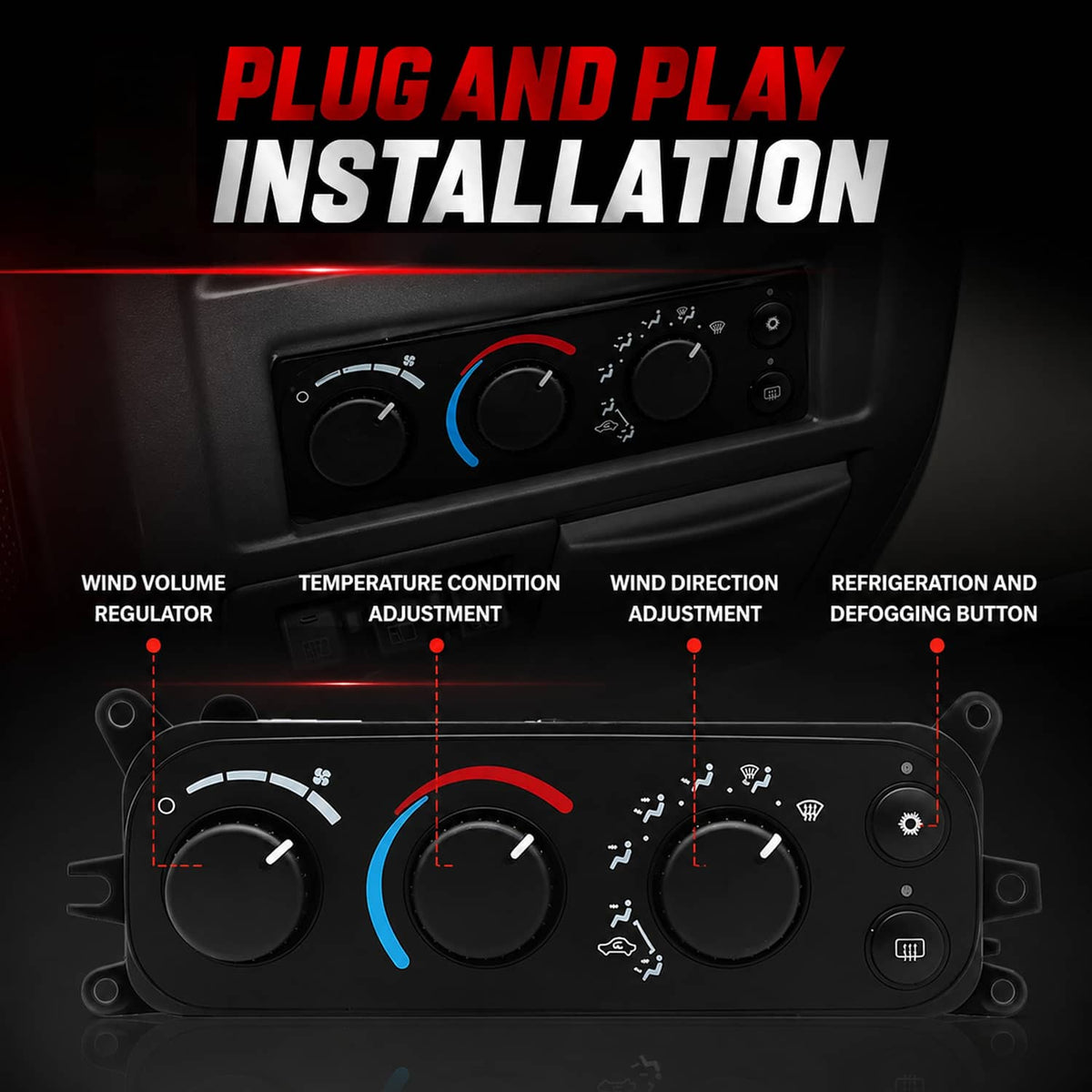 Solidspare New A/C Heater Climate Control Module For 02-05 Dodge Ram 1500 2500 3500 599-212