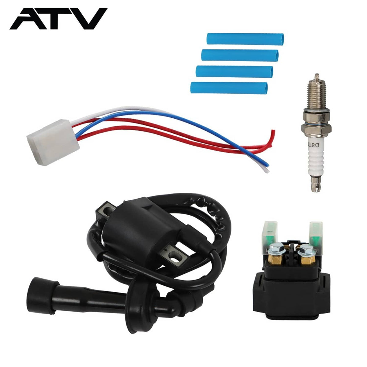 Solidspare Ignition Coil Starter Relay Solenoid For YAMAHA Grizzly 660 YFM660F 4x4 2001-08