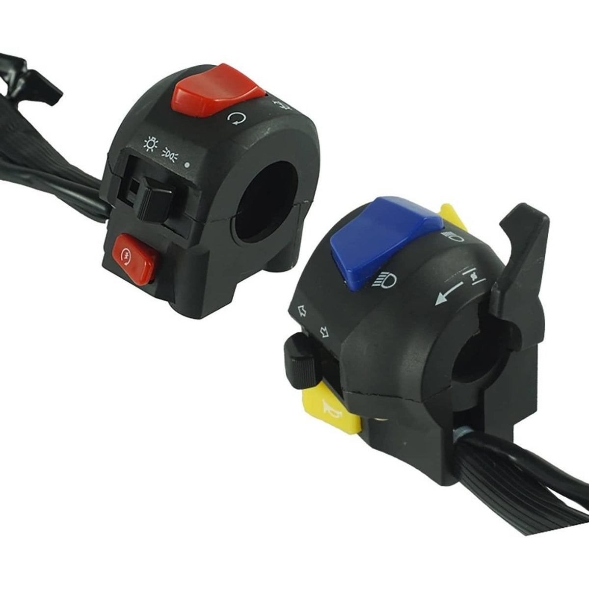 Solidspare 7/8" Motorcycle Handlebar Electrical  Control Switch for Horn Turn Signal Start