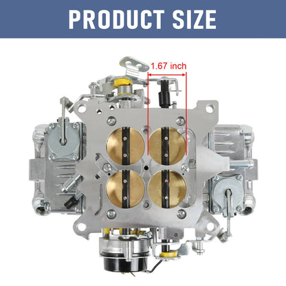 Solidspare For 650 CFM Brawler Double-Pumper Carburetor Electric Choke 4 Barrel BR-67255