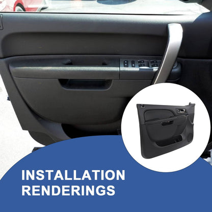 Solidspare Interior Front Door Trim Panel Driver Side 84127285 For GM Ebony 2010-2014 Black