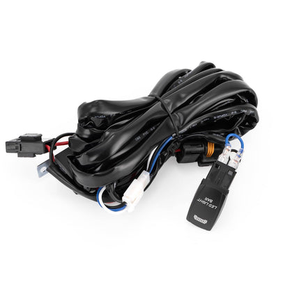 Solidspare For Polaris Ranger 570/900/1000 LED Light Bar Wiring Harness Rocker Switch Kit