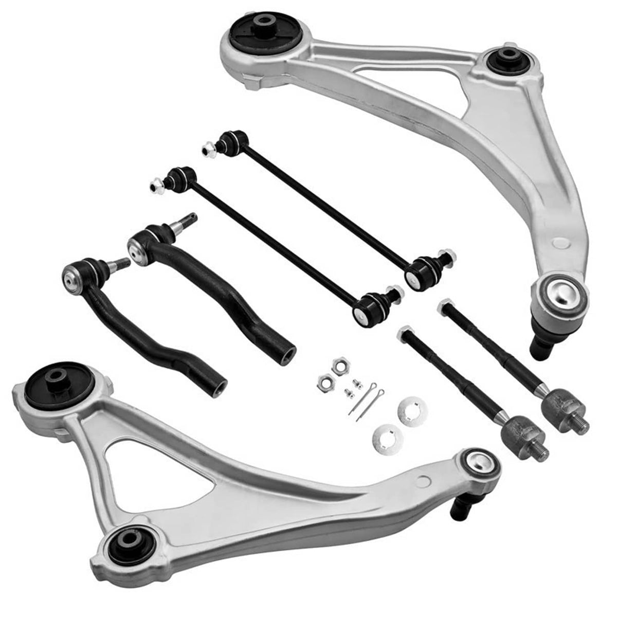 Solidspare 10Pcs Front Lower Control Arm Sway Bar Tie Rod Set For 2013 2014 Nissan Altima