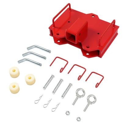 Solidspare Forklift Trailer Hitch Receiver 2'' Tow Hitch Attachments for Dual Pallet Fork