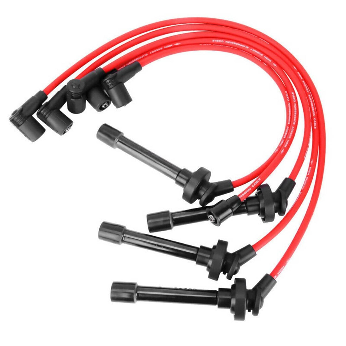 Solidspare Spark Plug Wire Set For 1992-00 Honda Civic Del Sol EG EK EJ D15/D16 Spiral Core