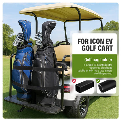 Solidspare For Icon EV Golf Cart Rear Grab Bar NEW Textured Rear Seat Grab Bag Holder