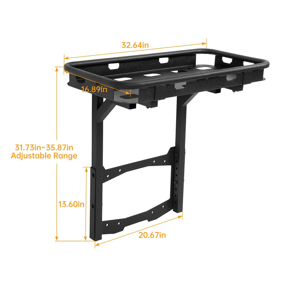 Solid Spare Spare Tire Cargo Rack Rear Luggage Basket For Jeep Wrangler JL JLU 2/4 DR 18-26