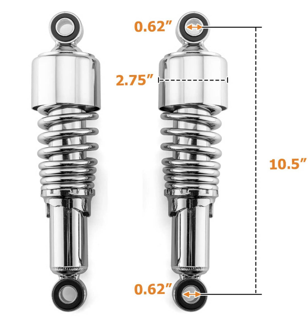 Solidspare 10.5" Slammer Rear Absorber Shocks Lowering Kit For 84-UP Harley Touring FLHR