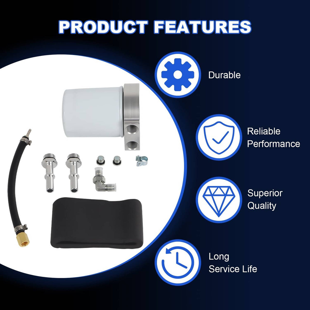 Solidspare Upper Fuel Filter Conversion Kit 121003 For Ford 6.7L Powerstroke 2011-2025