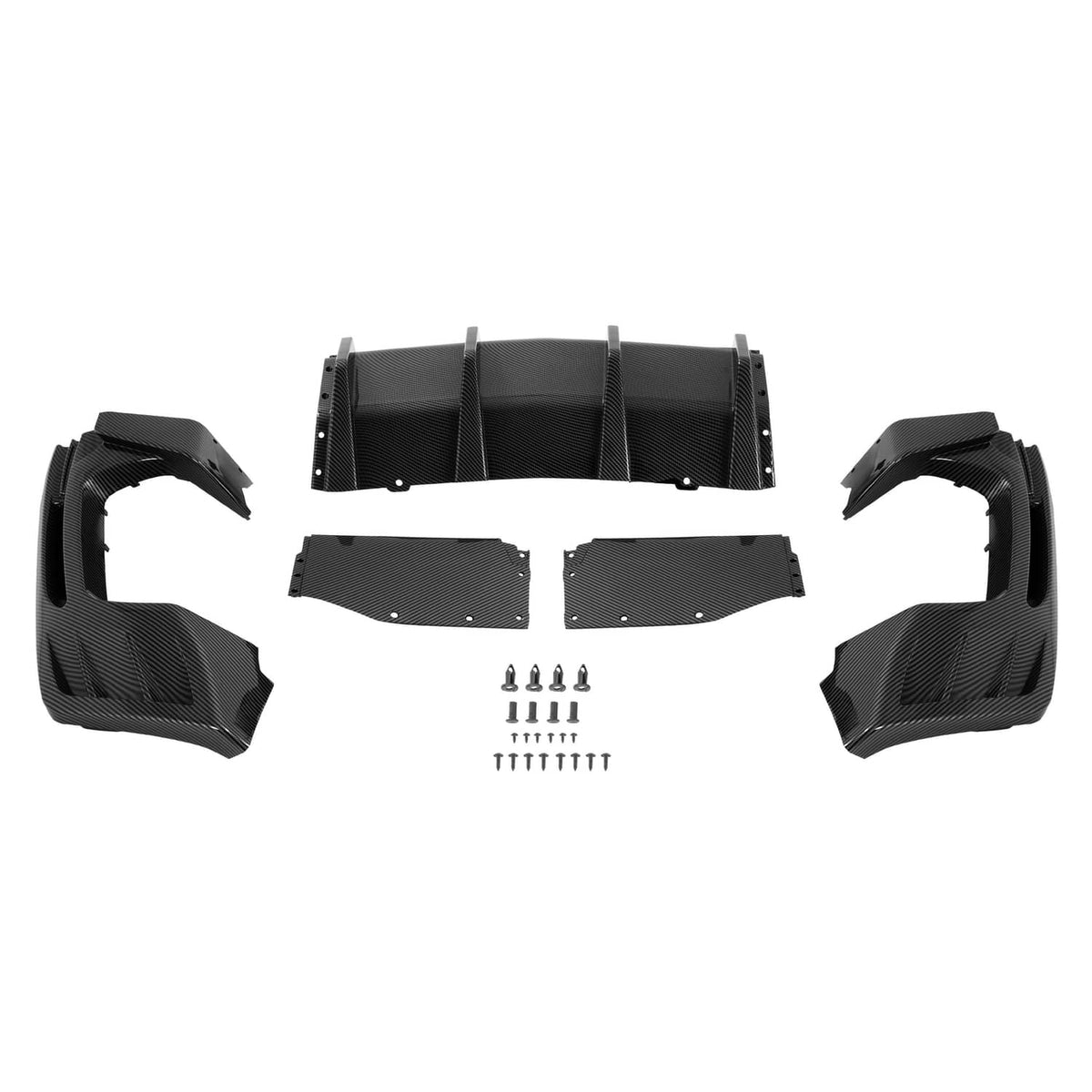 Solid Spare Fits CHEVY CAMARO 2016-24 Carbon Style Rear Bumper Lip Diffuser Spoiler