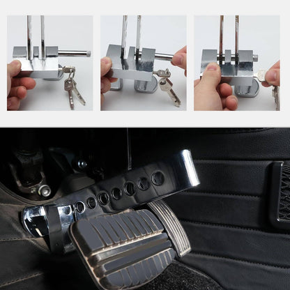 Solidspare Brake Clutch Lock Vehicle Anti-Theft Device Car Pedal Security Lock Tool & 3 Key