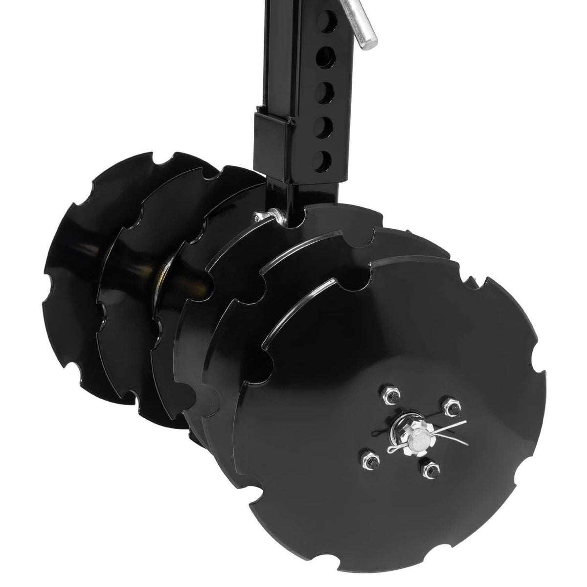 Solidspare 20" Notched Disc Harrow Plow Attachment for ATV UTV W/ 6 X Concave 2" Receiver