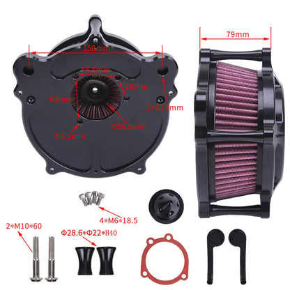 Solidspare For Harley Dyna FXD FXDL FXDWG FXDX 1993-2017 Air Cleaner Intake Filter Kit New