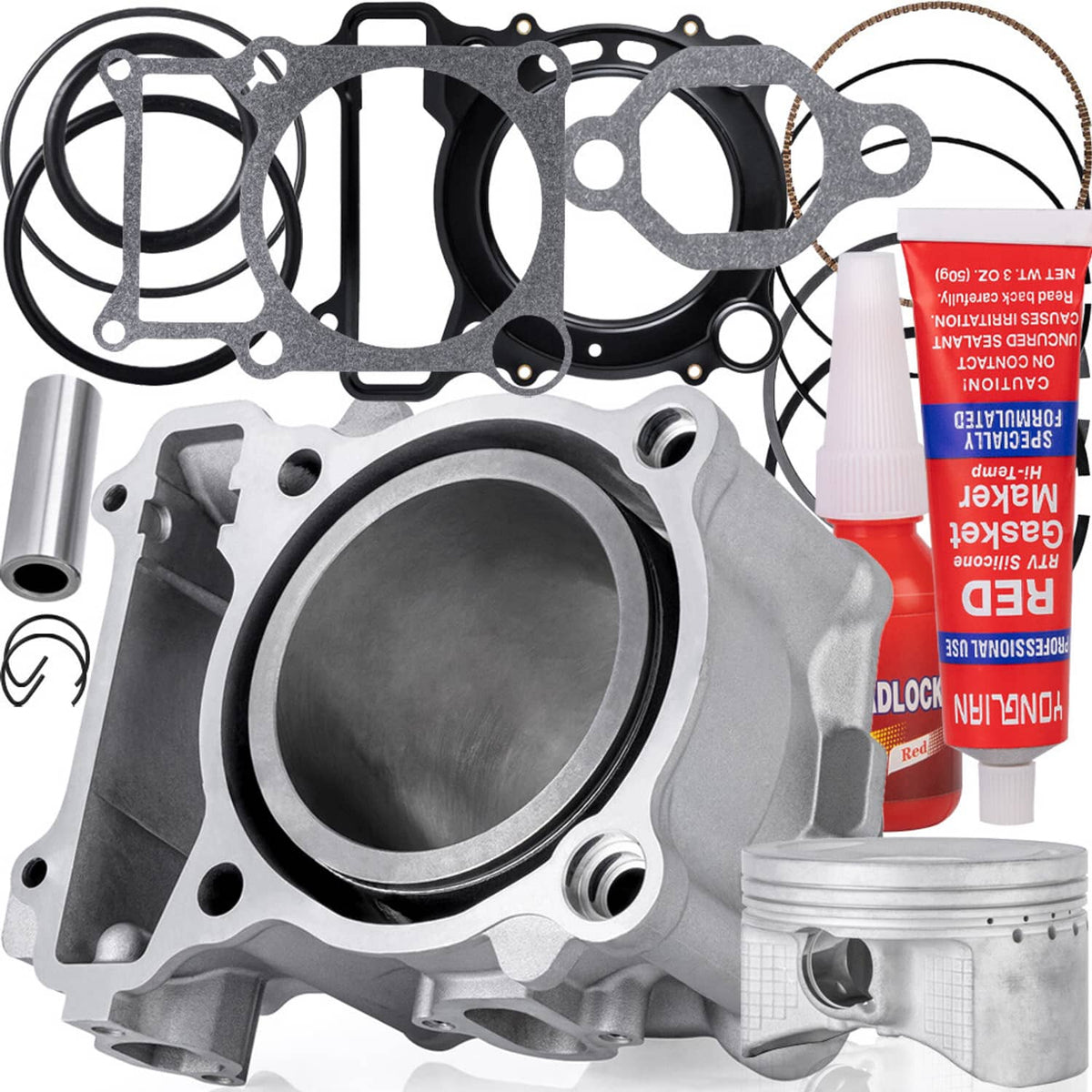 Solidspare New Cylinder Piston Gasket Top End Rebuild Kit for Yamaha Kodiak 400 Grizzly 400