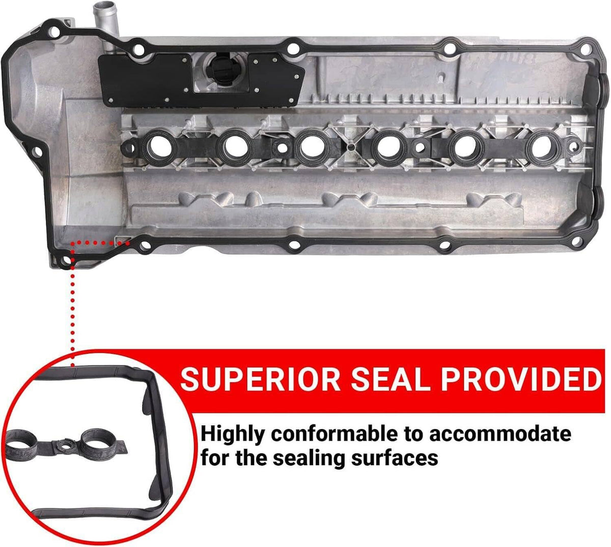 Solidspare Aluminum Valve Cover 11121703341 For 1996-2000 BMW E36 E39 323is 328is 528i M3