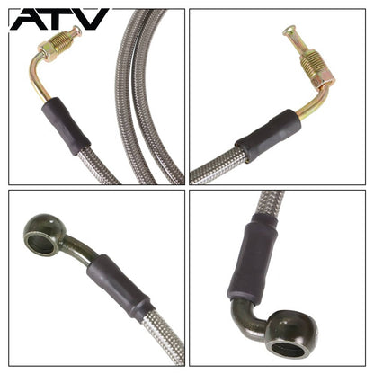 Solidspare Extended Front & Rear Brake Lines Fit for Polaris RZR 800 S 4, RZR XP 900, 570