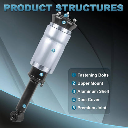 Solidspare 2xFront Air Suspension Struts For 2005-2014 Land Rover Range Rover Sport LR3 LR4