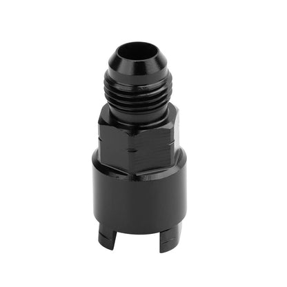 Solidspare Black 8 AN Fuel Adapter Fitting to 3/8 GM Quick Connect LS W/ Thread Female