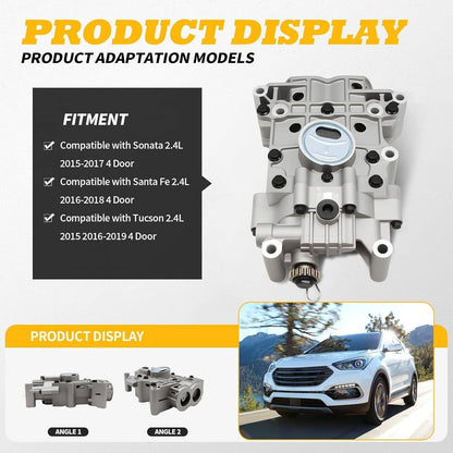Solidspare Shaft Balance Oil Pump 19 Teeth For 2015-19 Hyundai Sonata Santa Fe Tucson 2.4L