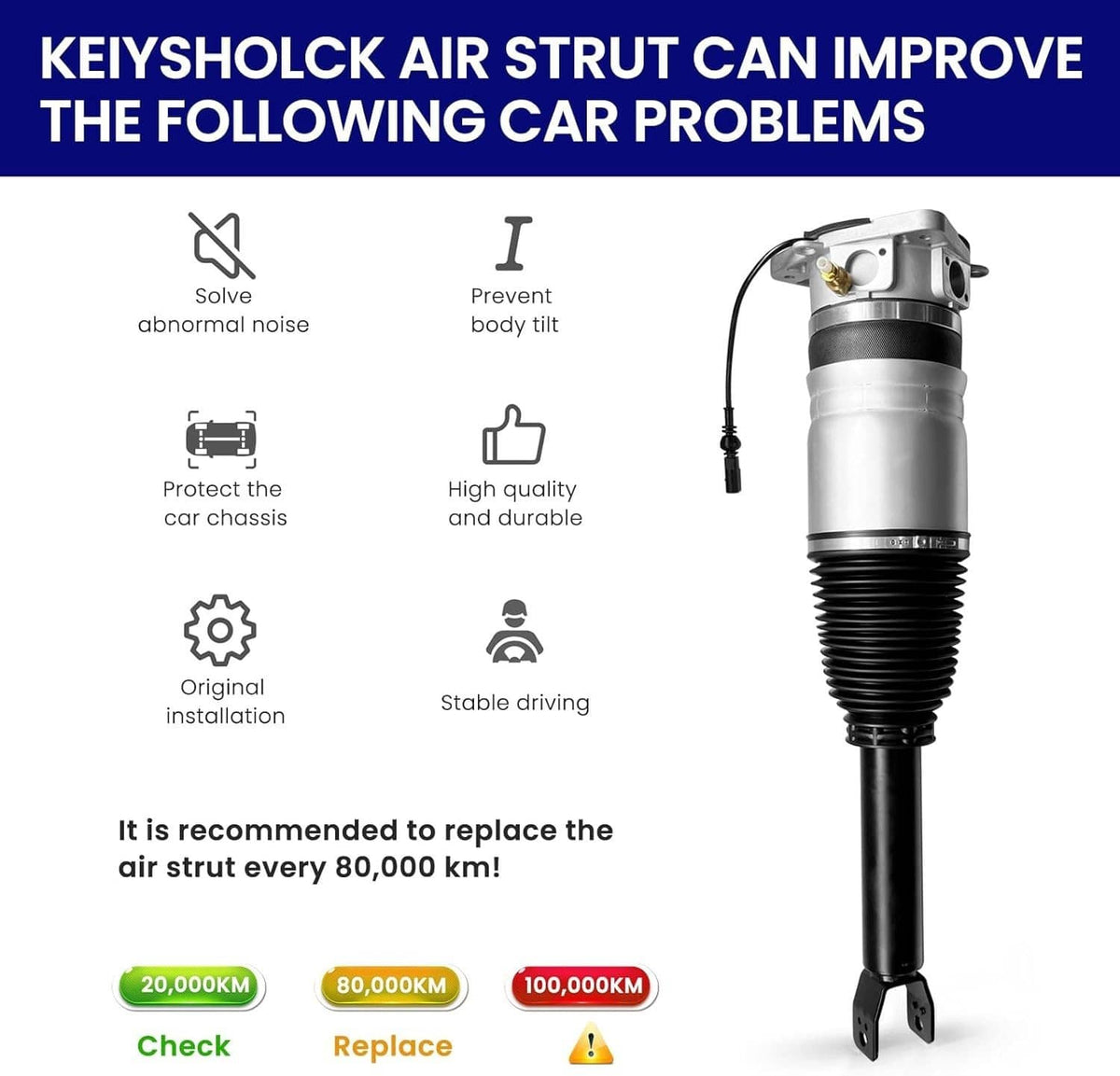 Solidspare Pair Rear Air Suspension Shock Struts For 04-18Bentley Continental Flying Spur