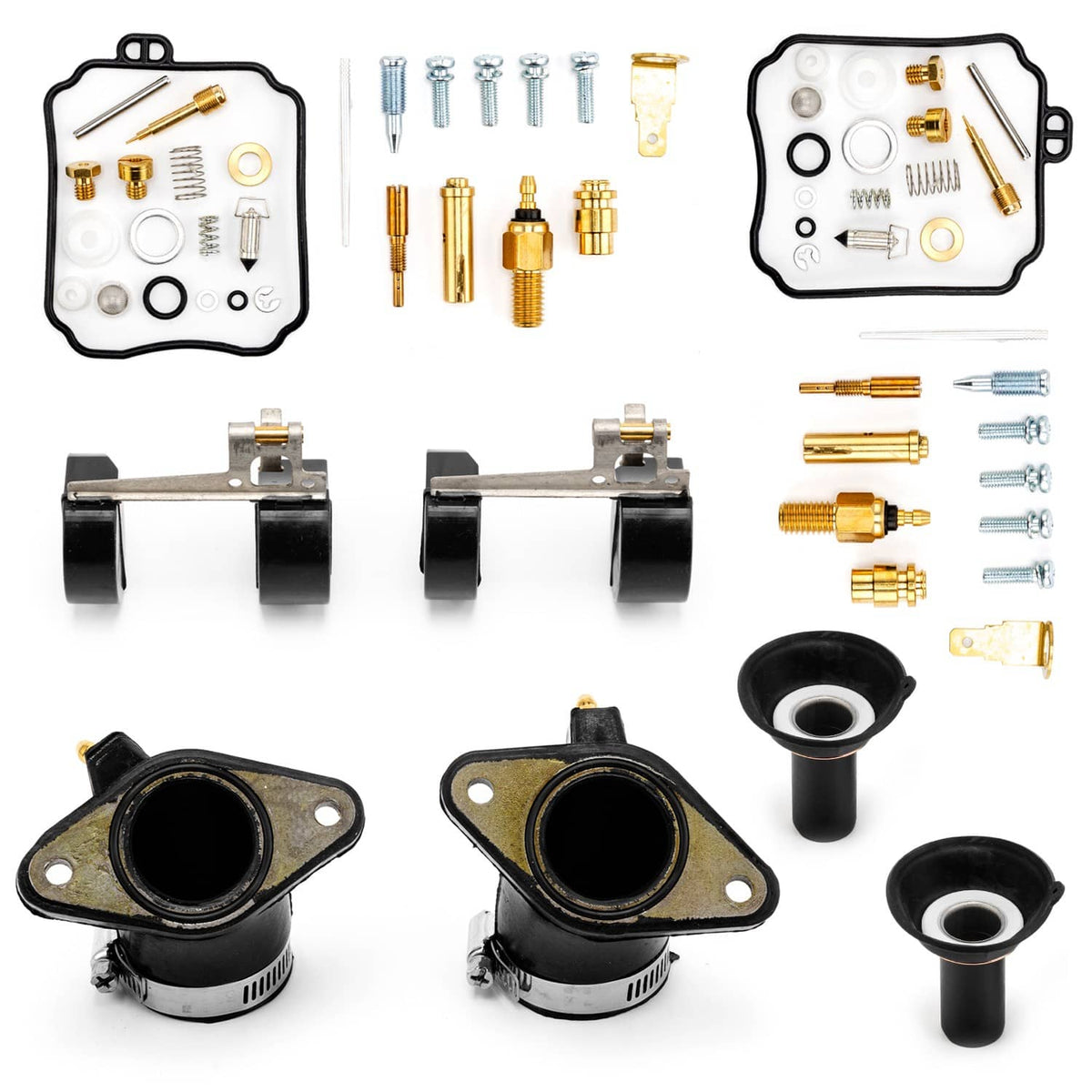 Solidspare For Yamaha V Star 650 XVS650 1998-2016 Carburetor Rebuild Kit & Intake Manifold