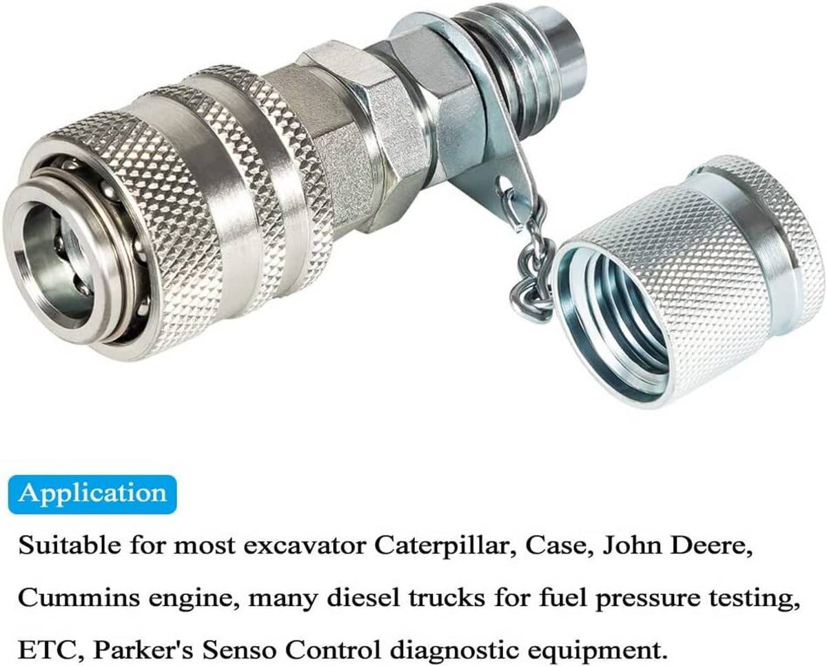 Solid Spare Hydraulic Pressure Test Coupling Kit Connecting Quick for PD Series Coupler