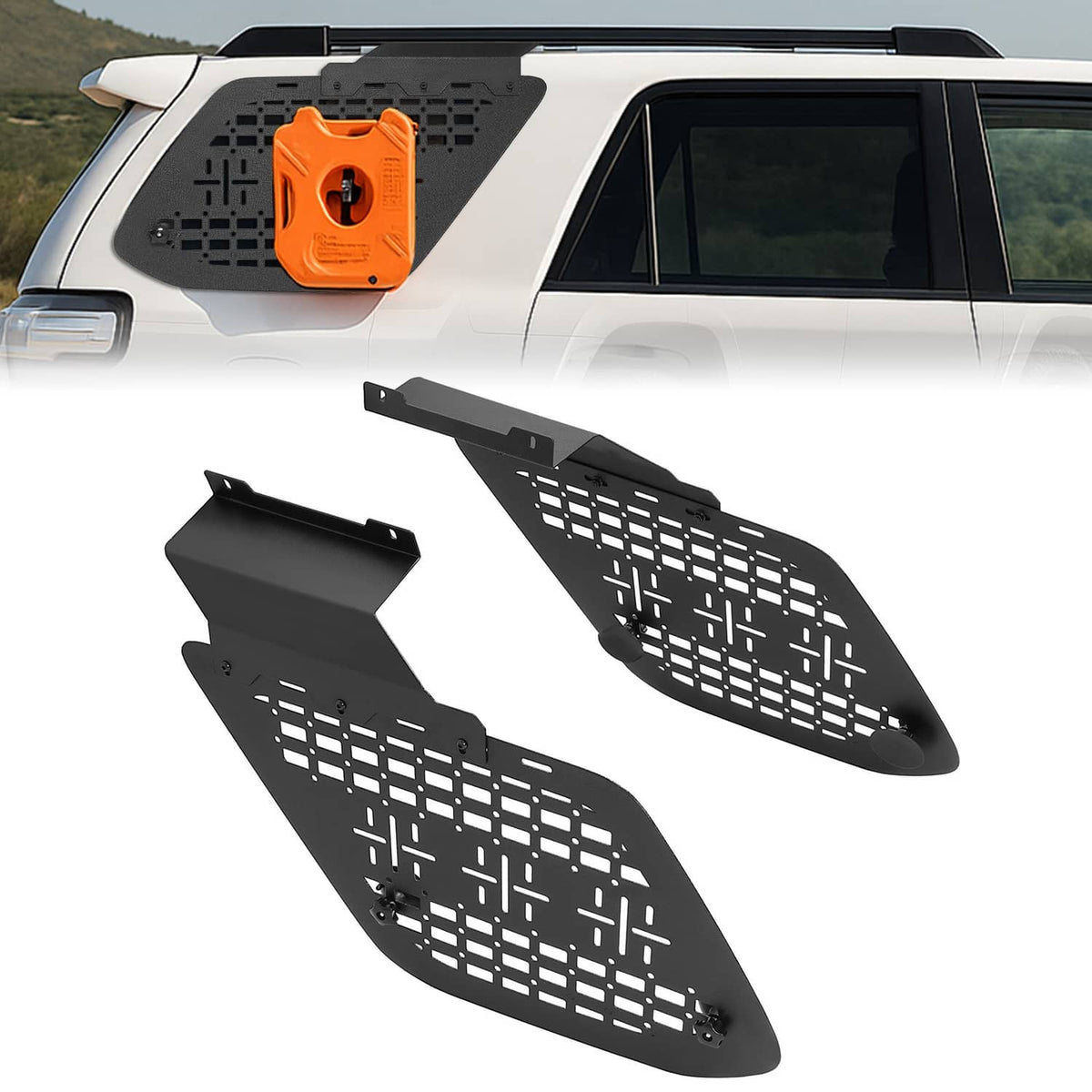 Solid Spare Rear Window Molle Panel Storage System Exterior Rack For Toyota 4Runner 10-24