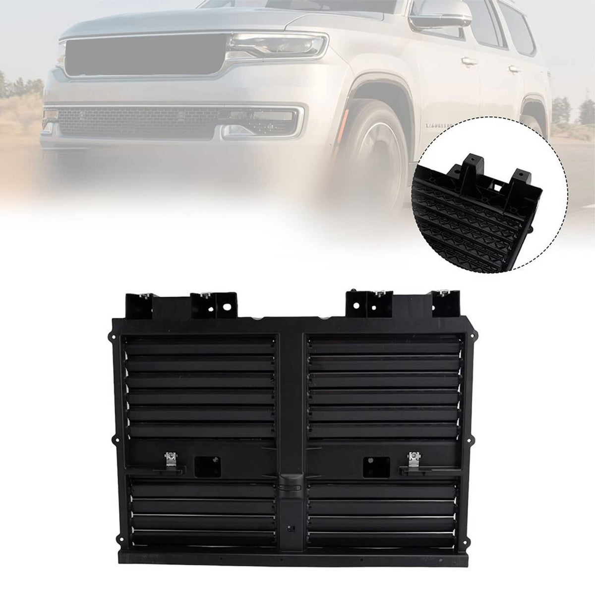 Solidspare Front Radiator Shutter Assembly w/motor For 2022-2025 Jeep Wagoneer 68425775AC