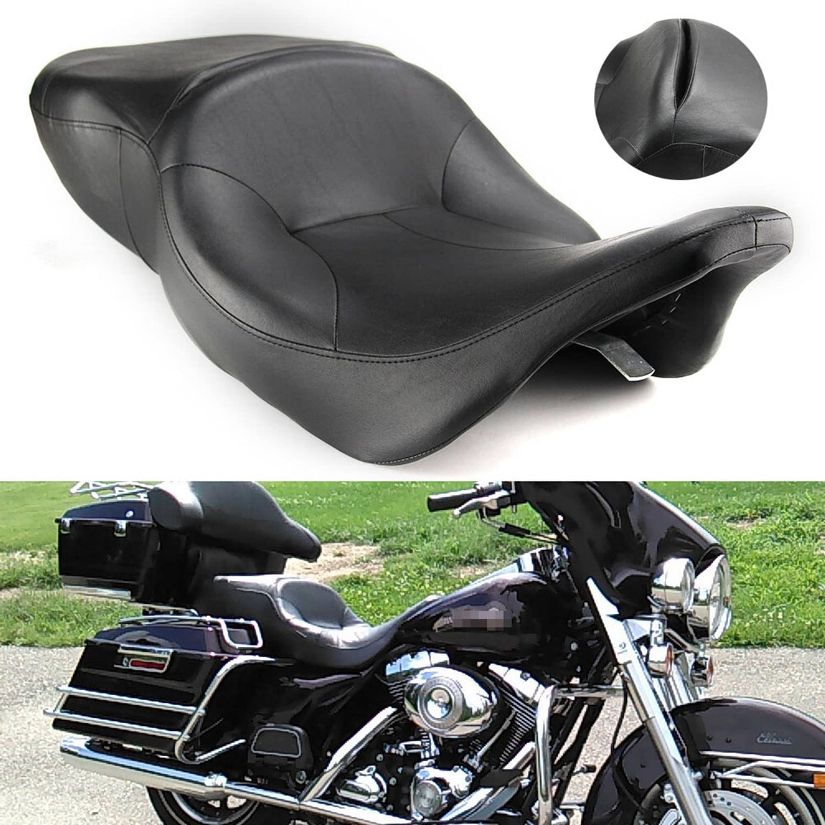 Solidspare Driver Passenger Seat For Harley Electra Glide Ultra Classic FLHT 97-07