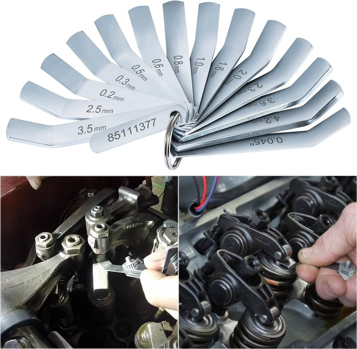 Solidspare Feeler Gauge Jake Brake Tool Set 88880053 88880052 85111377 For Volve Mack 14PCS