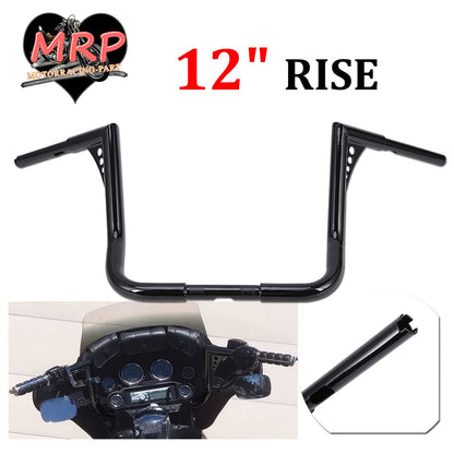 Solidspare DNA 12" Monkey Bagger Meathook Bar Handlebar For Harley Electra Street Glide FLH