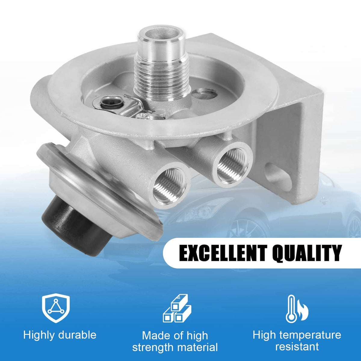 Solidspare Diesel Fuel Filter Mounting Base Hand Priming Pump M16X1.5MM 1-14" Spin On Mount