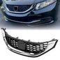 FIT 2013-2015 Honda Civic Sedan Front Bumper Upper Grille Grill W/Chrome Trim