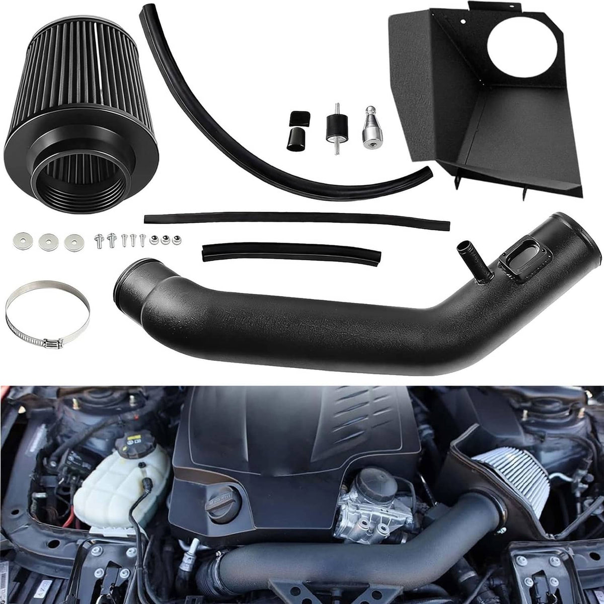 Solidspare Cold Air Intake System For BMW 12-15 335i/14-16 435i M235i /16 M2 N55 3.0L Turbo