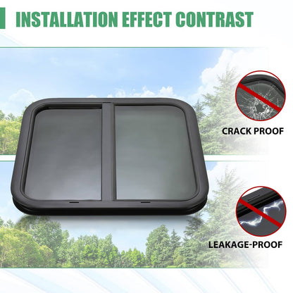 Solidspare Tinted Glass For Camper Trailer Horizontal Sliding Window RV Window 24" x 22"
