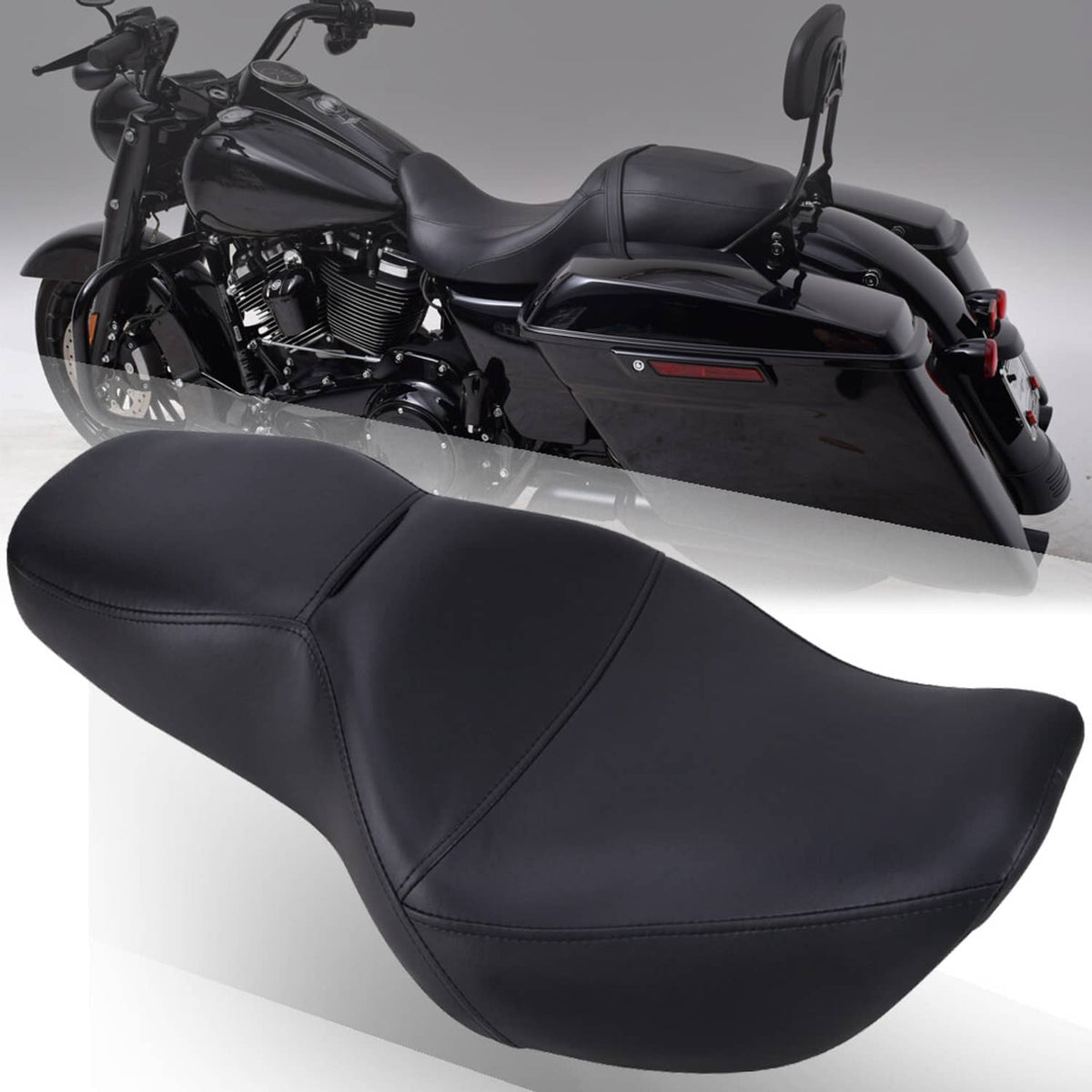 Solidspare Rider Driver Seat For Harley 1997-2007 Road King & 2006-2007 Street Glide
