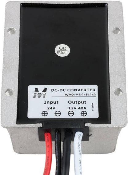 Solidspare New Power Converter Regulator DC 24V Step Down to DC 12V 40A 480W Waterproof