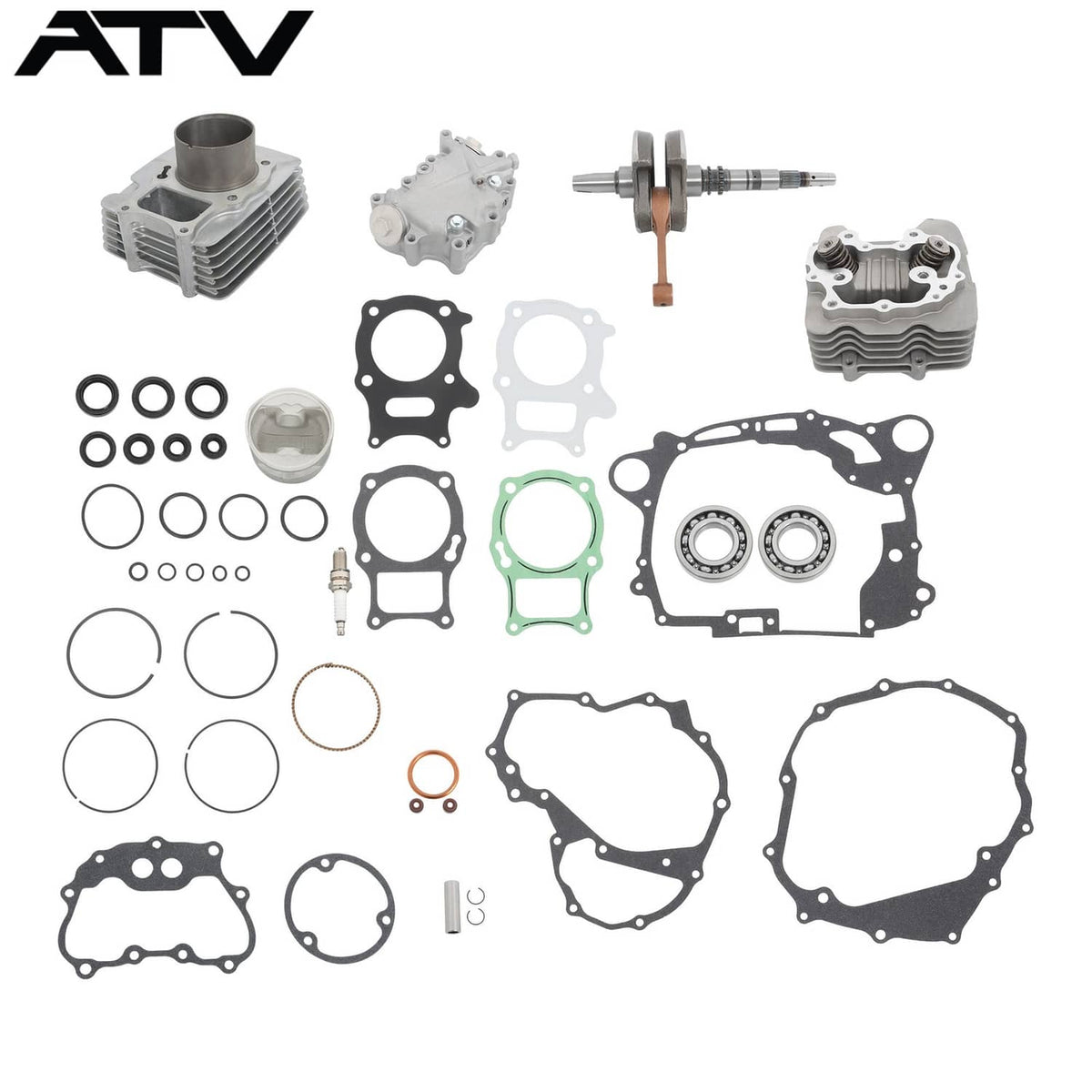 Solidspare For Honda Recon TRX250 08-14 Cylinder Head Gasket ATV Crankshaft Engine Seal Kit