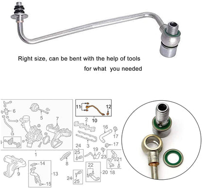 Solidspare Turbo Oil Feed Pipe Tube 625829 For 2011-2018 Chevy Cruze 1.4 55592600 25198546