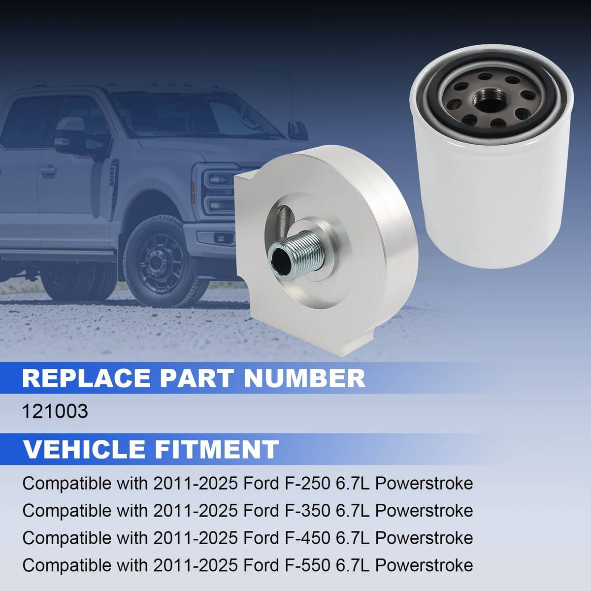 Solidspare Upper Fuel Filter Conversion Kit 121003 For Ford 6.7L Powerstroke 2011-2025