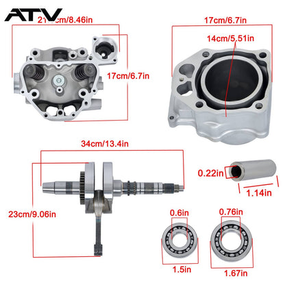 Solidspare For Honda TRX420 2009-24 Cylinder head Repair Kit Crankshaft Bearing Rebuild Kit