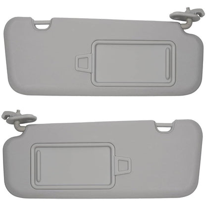 Solidspare 2Pcs Driver & Passenger Gray Sun Visor w/ Mirror for 2017-2019 Hyundai Elantra