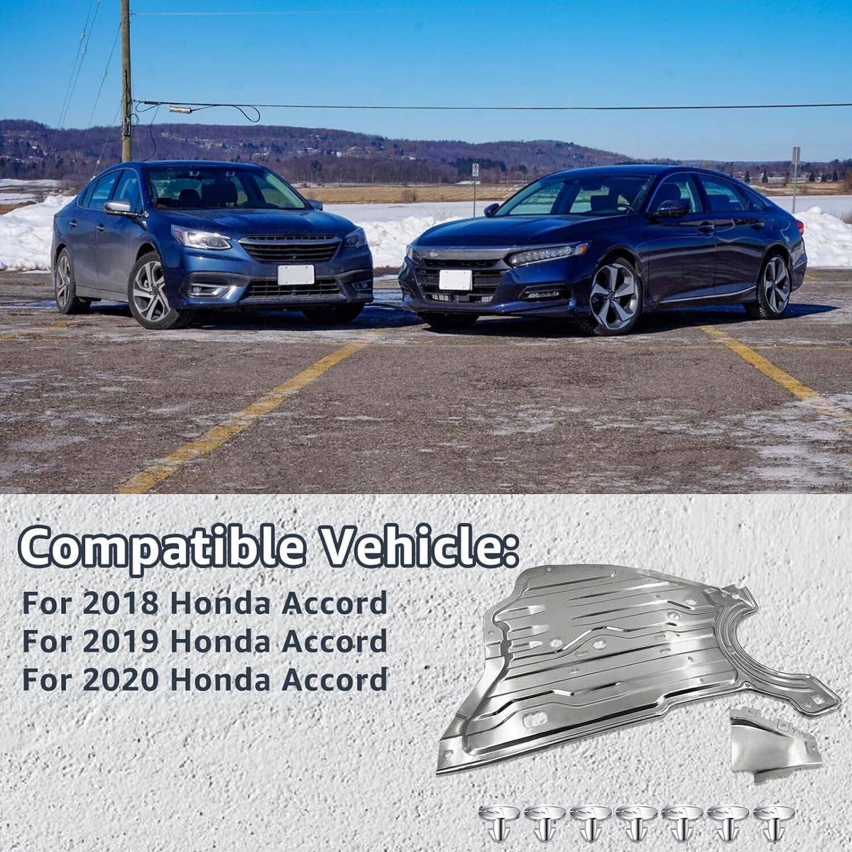 Solidspare Shield Cover Board For 2018 2019 2020 Honda Accord Engine Splash Guard Under New