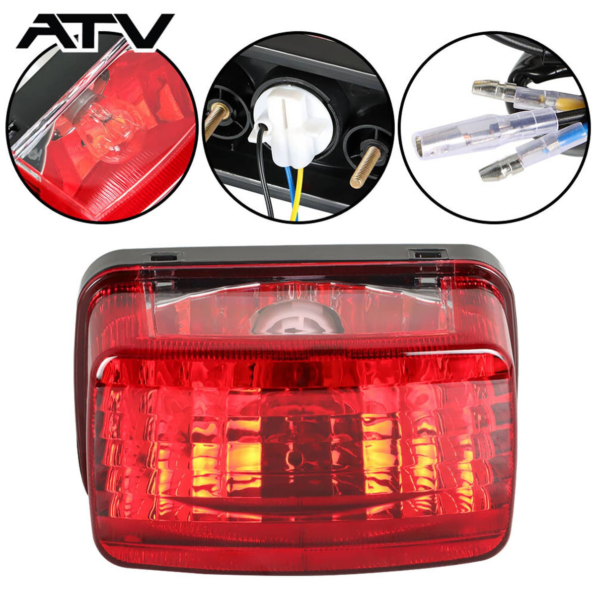 Solidspare Taillight Assembly w/ Bulb For Yamaha Bruin 350 YFM350 2X4 4X4 2004 2005 2006