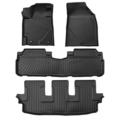 Solidspare All Weather Floor Mats Liners Set Fit For Toyota Highlander 2008-2013 Heavy Duty