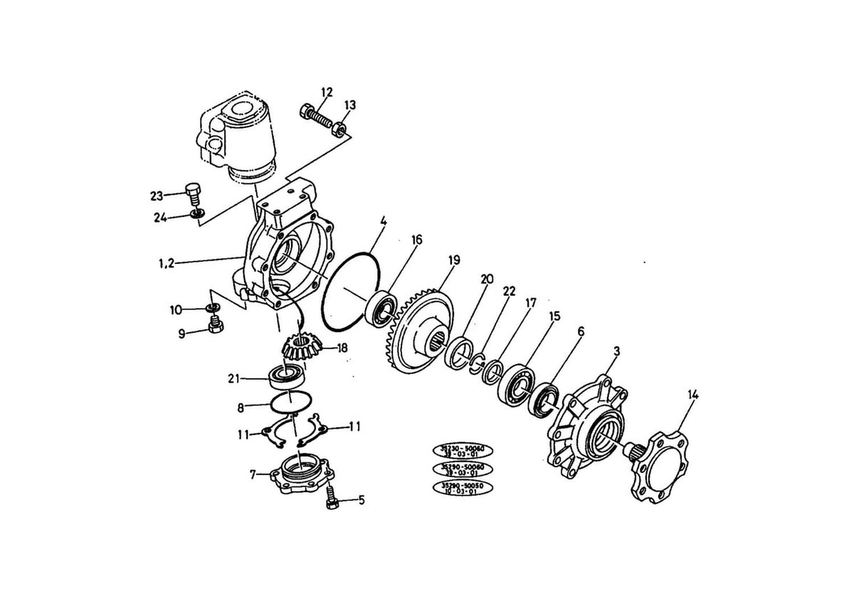 Solid Spare PTO Front Axle Oil Seal Fit for Kubota M6800DT M6800SDT M6800DTHS M6800DTHSC