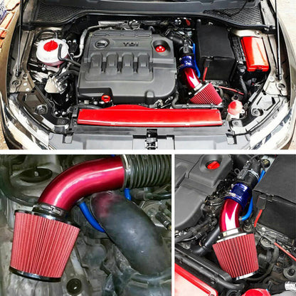 Solidspare 3" Cold Air Intake Filter Induction Kit Aluminum Pipe Power Flow Hose System